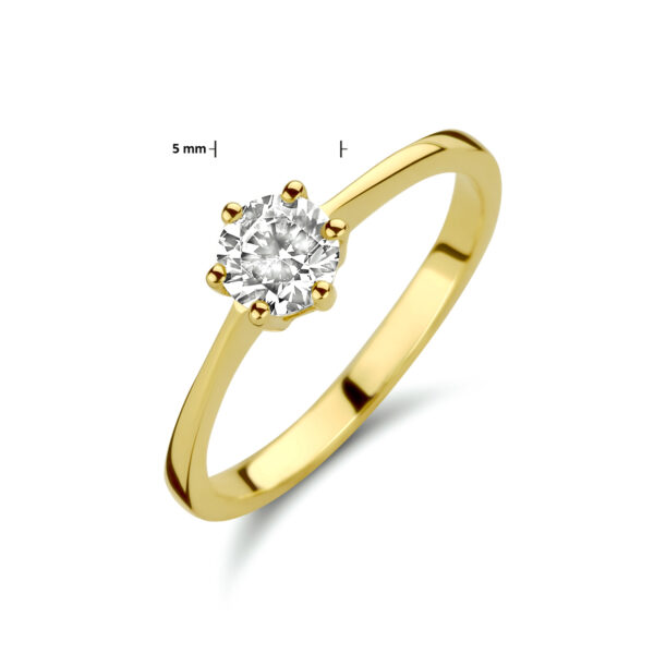 ring zirkonia 14K geelgoud - Afbeelding 5