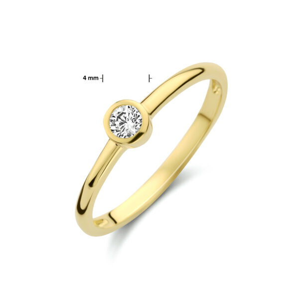 ring zirkonia 14K geelgoud - Afbeelding 5