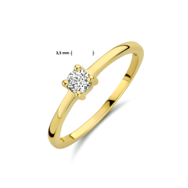ring zirkonia 14K geelgoud - Afbeelding 5