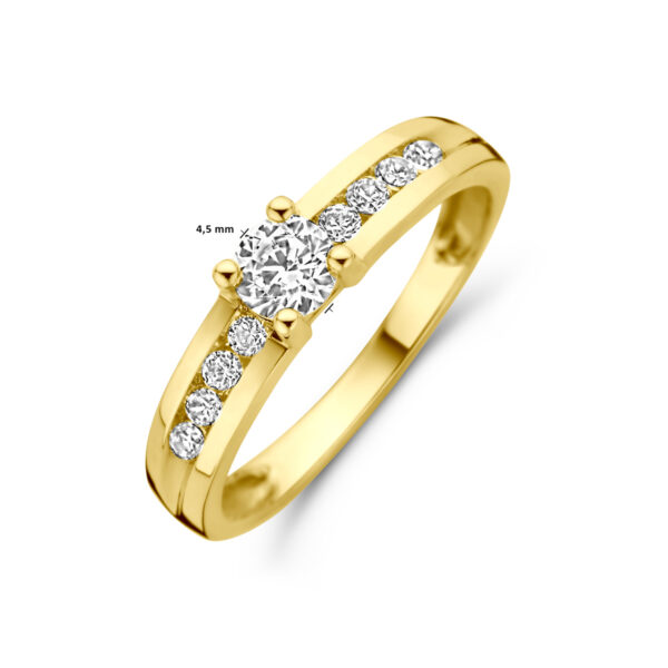 ring zirkonia 14K geelgoud - Afbeelding 5