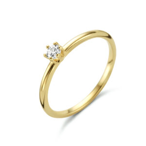 ring zirkonia 14K geelgoud