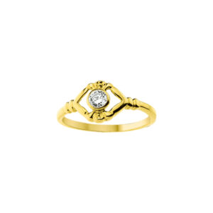 ring zirkonia 14K geelgoud