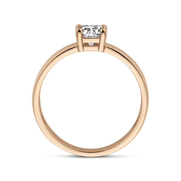ring zirkonia 14K roségoud - Afbeelding 2