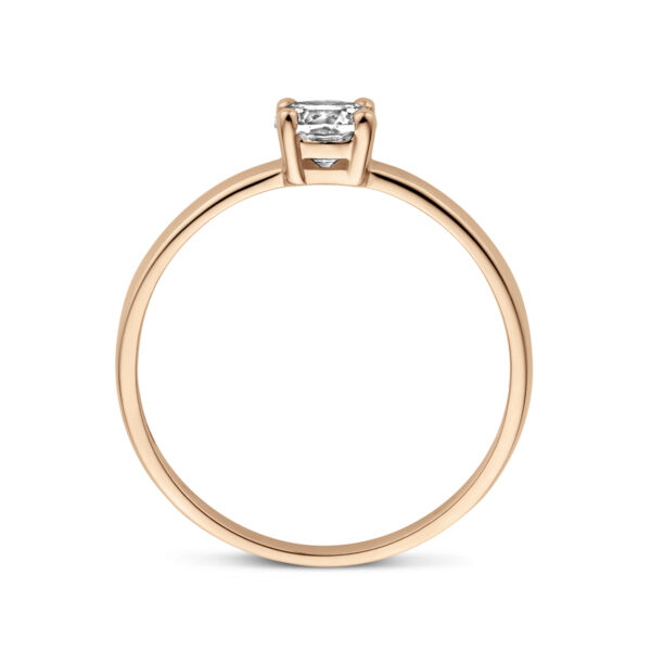 ring zirkonia 14K roségoud - Afbeelding 2