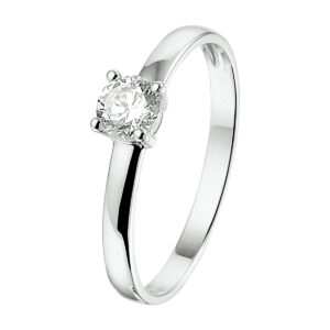 ring zirkonia 14K witgoud