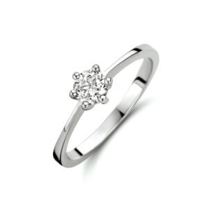 ring zirkonia 14K witgoud