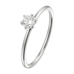 ring zirkonia 14K witgoud met palladium