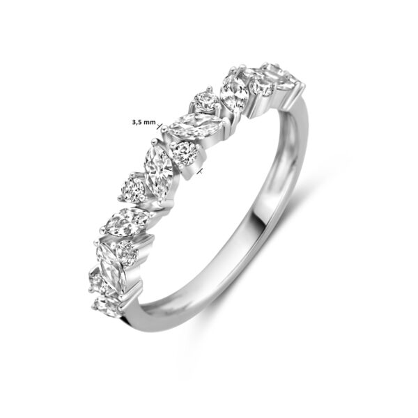 ring zirkonia 3,5 mm zilver gerhodineerd - Afbeelding 4