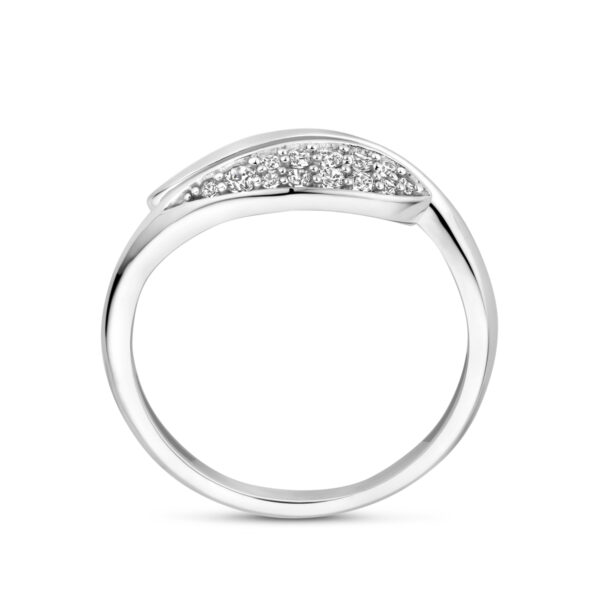 ring zirkonia poli/mat 8,5 mm zilver gerhodineerd - Afbeelding 3