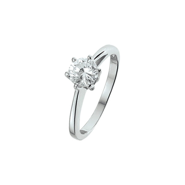 ring zirkonia zilver gerhodineerd - Afbeelding 2