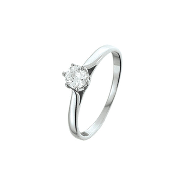 ring zirkonia zilver gerhodineerd - Afbeelding 2