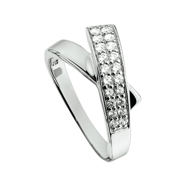 ring zirkonia zilver gerhodineerd - Afbeelding 2