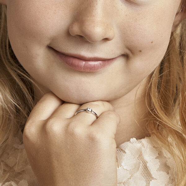 ring zirkonia zilver gerhodineerd - Afbeelding 2