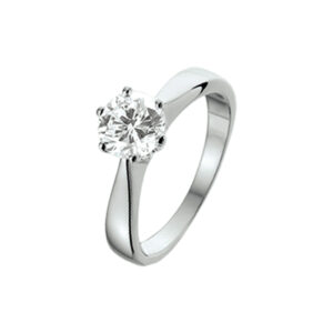 ring zirkonia zilver gerhodineerd