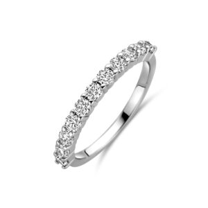 ring zirkonia zilver gerhodineerd