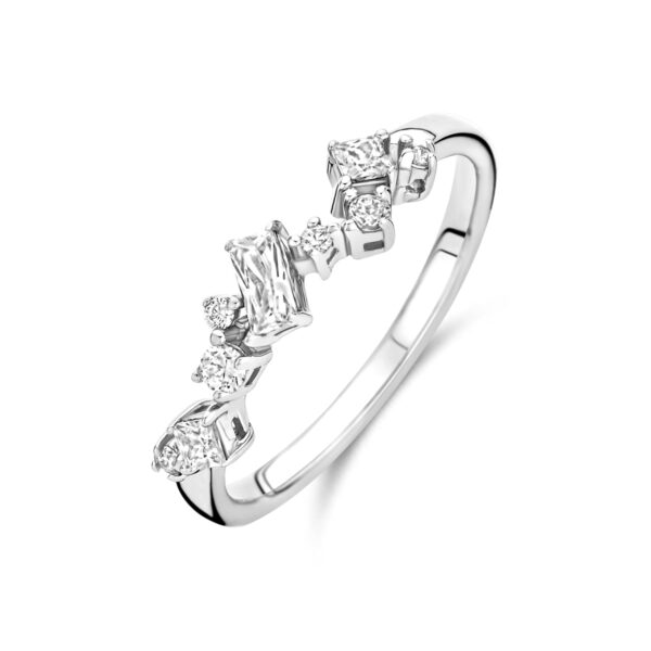 ring zirkonia zilver gerhodineerd