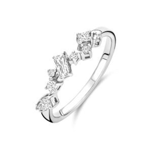 ring zirkonia zilver gerhodineerd