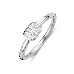 ring zirkonia zilver gerhodineerd