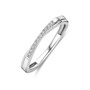 ring zirkonia zilver gerhodineerd