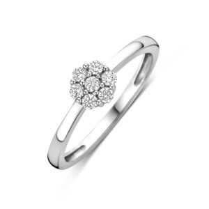 ring zirkonia zilver gerhodineerd