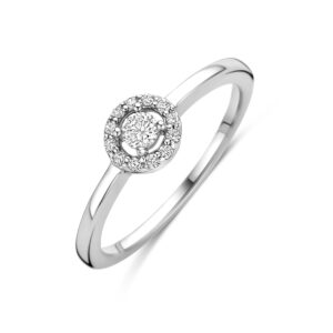 ring zirkonia zilver gerhodineerd