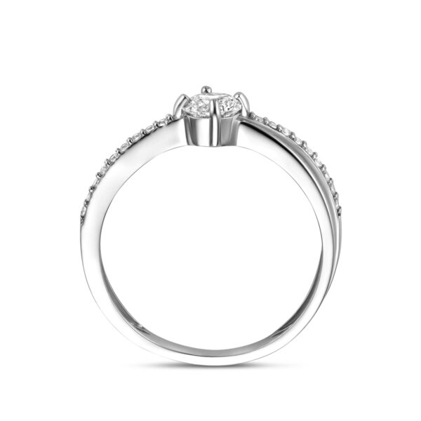 ring zirkonia zilver gerhodineerd - Afbeelding 3