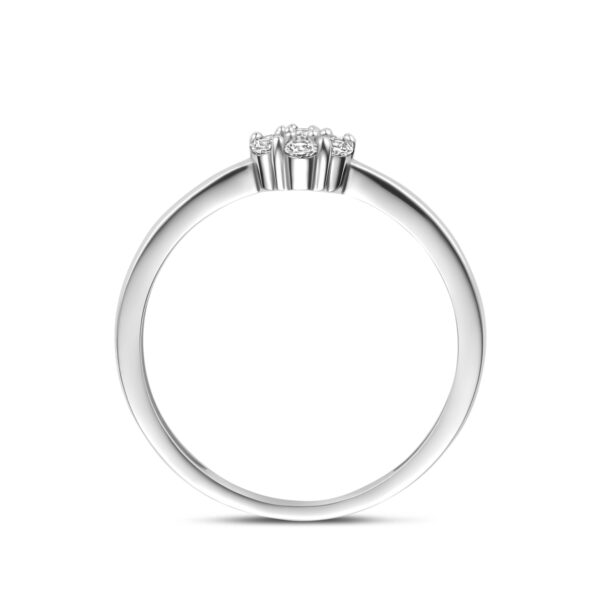 ring zirkonia zilver gerhodineerd - Afbeelding 3