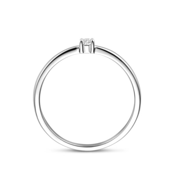 ring zirkonia zilver gerhodineerd - Afbeelding 3
