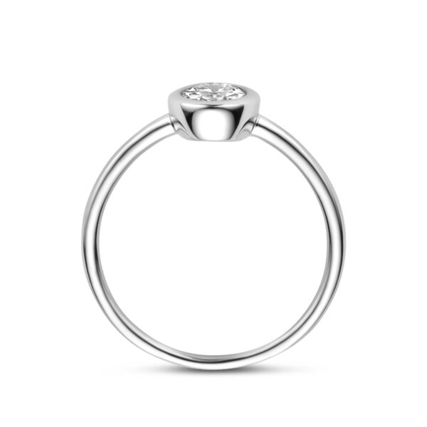 ring zirkonia zilver gerhodineerd - Afbeelding 3