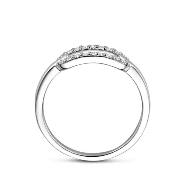 ring zirkonia zilver gerhodineerd - Afbeelding 3
