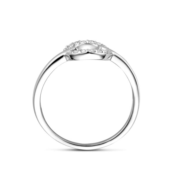 ring zirkonia zilver gerhodineerd - Afbeelding 3