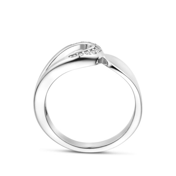 ring zirkonia zilver gerhodineerd - Afbeelding 3