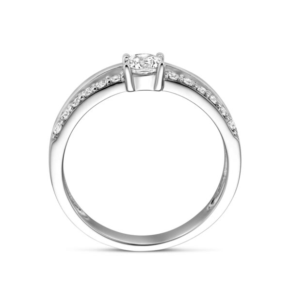ring zirkonia zilver gerhodineerd - Afbeelding 3