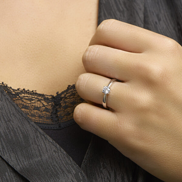 ring zirkonia zilver gerhodineerd - Afbeelding 3