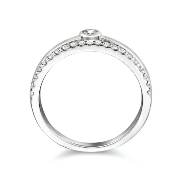 ring zirkonia zilver gerhodineerd - Afbeelding 3