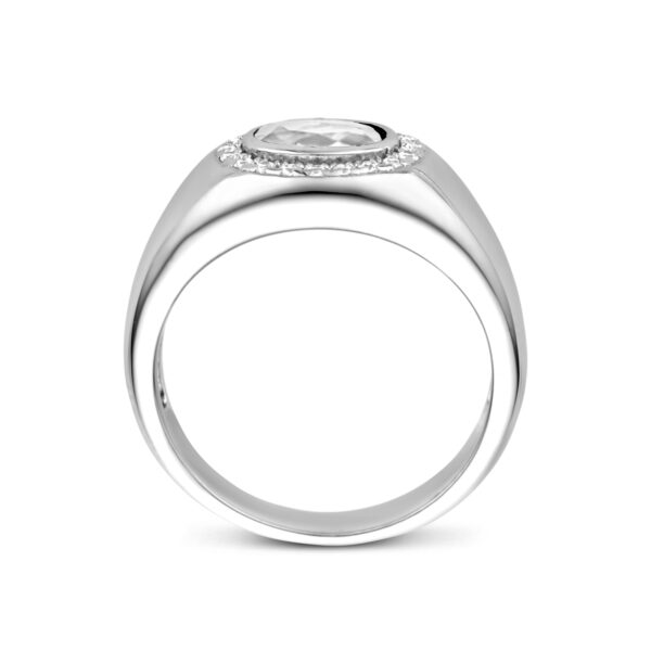 ring zirkonia zilver gerhodineerd - Afbeelding 3
