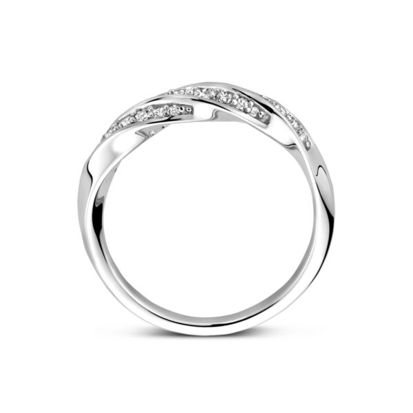 ring zirkonia zilver gerhodineerd - Afbeelding 3