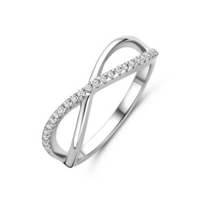 ring zirkonia zilver gerhodineerd