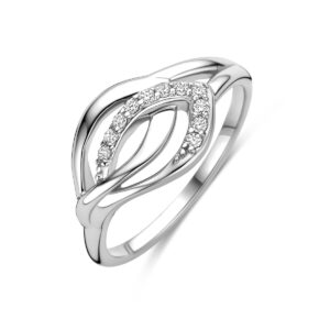 ring zirkonia zilver gerhodineerd