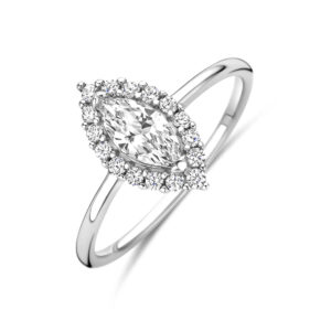ring zirkonia zilver gerhodineerd