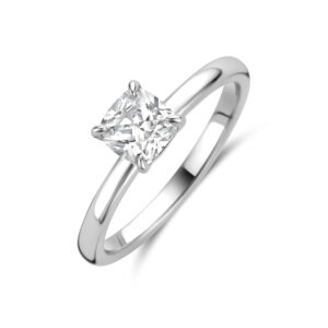 ring zirkonia zilver gerhodineerd