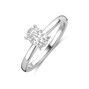 ring zirkonia zilver gerhodineerd