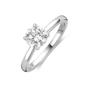 ring zirkonia zilver gerhodineerd