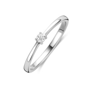 ring zirkonia zilver gerhodineerd