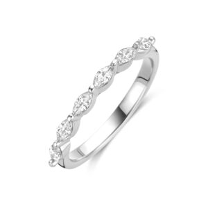 ring zirkonia zilver gerhodineerd