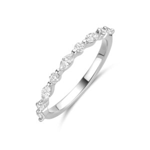 ring zirkonia zilver gerhodineerd