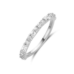 ring zirkonia zilver gerhodineerd