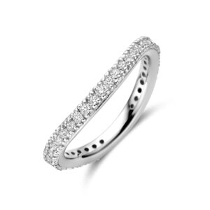 ring zirkonia zilver gerhodineerd
