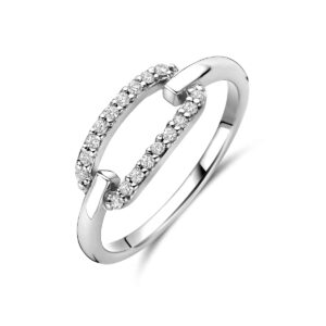 ring zirkonia zilver gerhodineerd