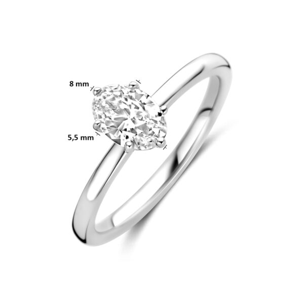 ring zirkonia zilver gerhodineerd - Afbeelding 4